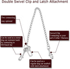 Heavy duty metal dog car restraint cable