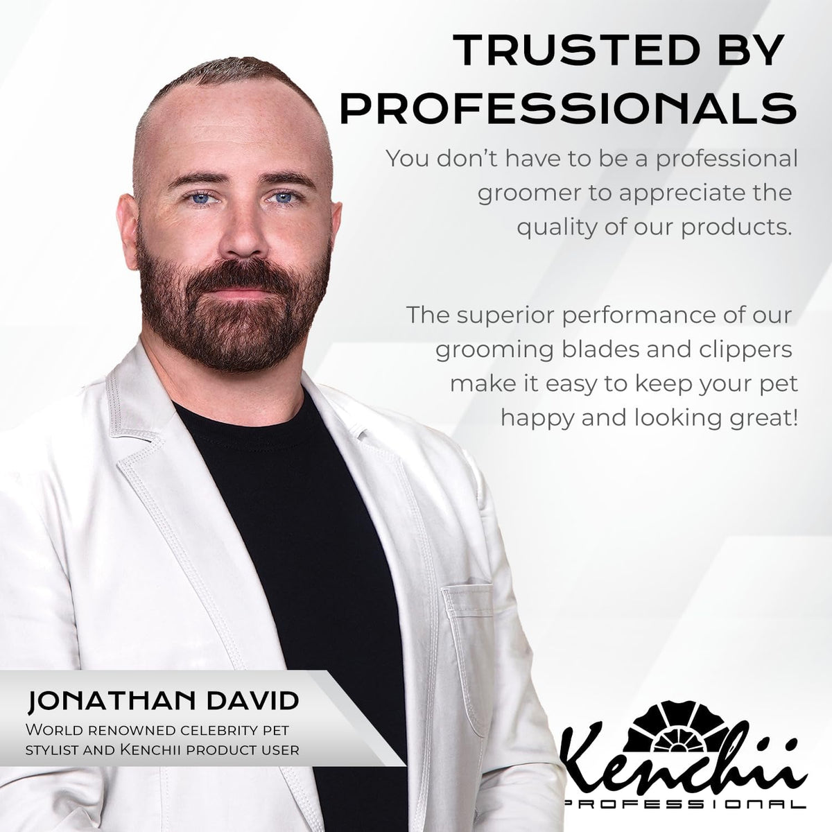 Authentic Kenchii brand replacement part packaging for professional animal styling tool