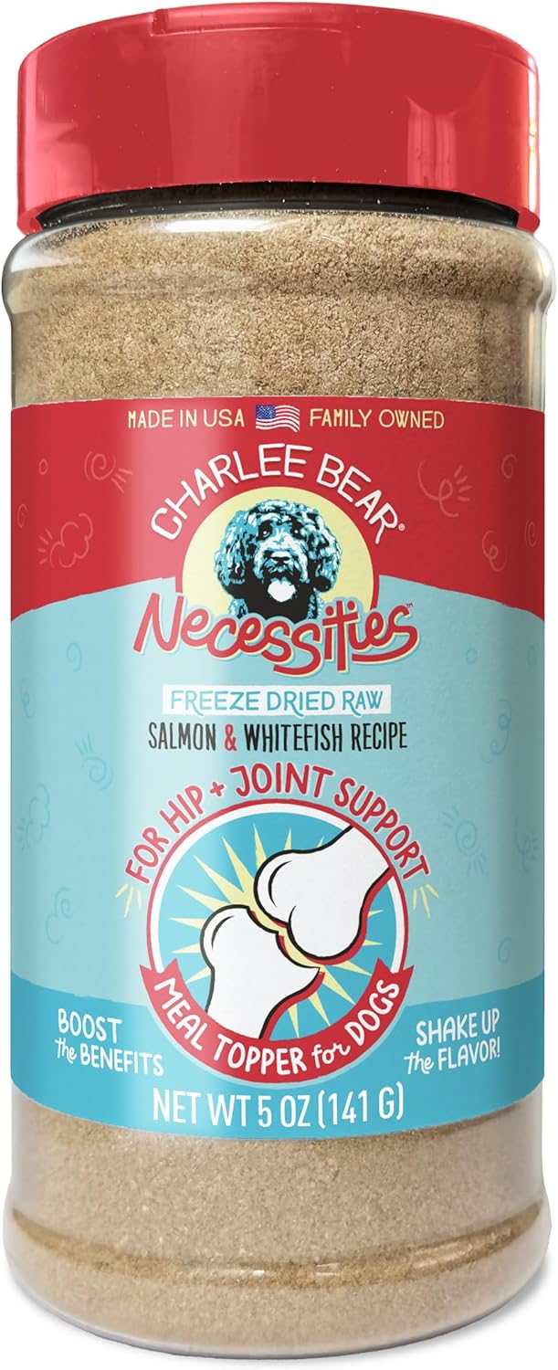 Charlee Bear Necessities Freeze Dried Dog Food Topper, Hip and Joint Support, Grain Free, High Protein, Limited Ingredient Meal Toppers for Dogs, Salmon and Whitefish Recipe, 1 Ounce - Image 9
