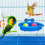 Bird Bath for Cage with 3 Balls Bird Tub Bowl Basin Hanging Birdbath Toy Pet Parrot Cage Budgie Accessories Shower Parakeet Cockatiel Water Shower Box Food Feeder Holder Tray Bird Cage Accessories - Image 4