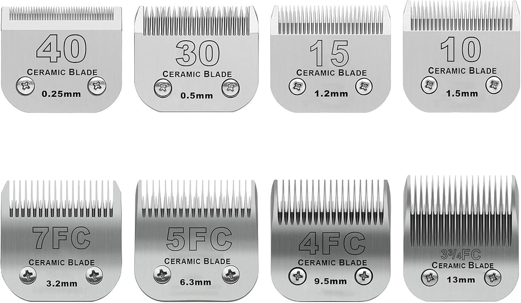 Detachable Pet Dog Grooming Clipper Ceramic Blade,Compatible with Andis Size 10 Cut Length 1/16"(1.5mm),Compatible with Oster A5,Wahl KM10 Series Clippers - Image 12
