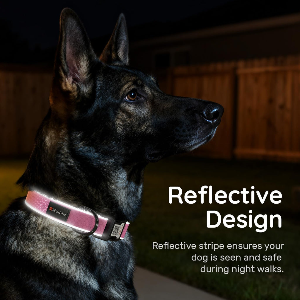 ILFINDYOU personalized dog collar with customizable digital pet profile setup feature