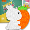 PETBSNVB Bunny Carrot Pop Bubble Fidget Sensory Toy front view puzzle pieces