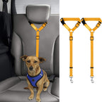 BWOGUE 2 Packs Dog Cat Safety Seat Belt Strap Car Headrest Restraint Adjustable Nylon Fabric Dog Restraints Vehicle Seatbelts Harness - Image 10