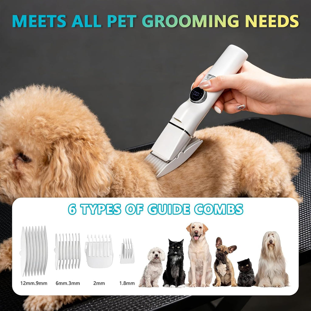 KAVUNION multi-functional pet grooming tools layout for professional home styling