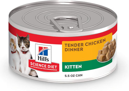 Hill's Science Diet Kitten Wet Cat Food Variety Pack, Liver & Chicken, Salmon Minced, 2.9 oz. Cans, 12-Pack - Image 11