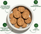 Smallbatch raw beef sliders freeze dried dog food close up details
