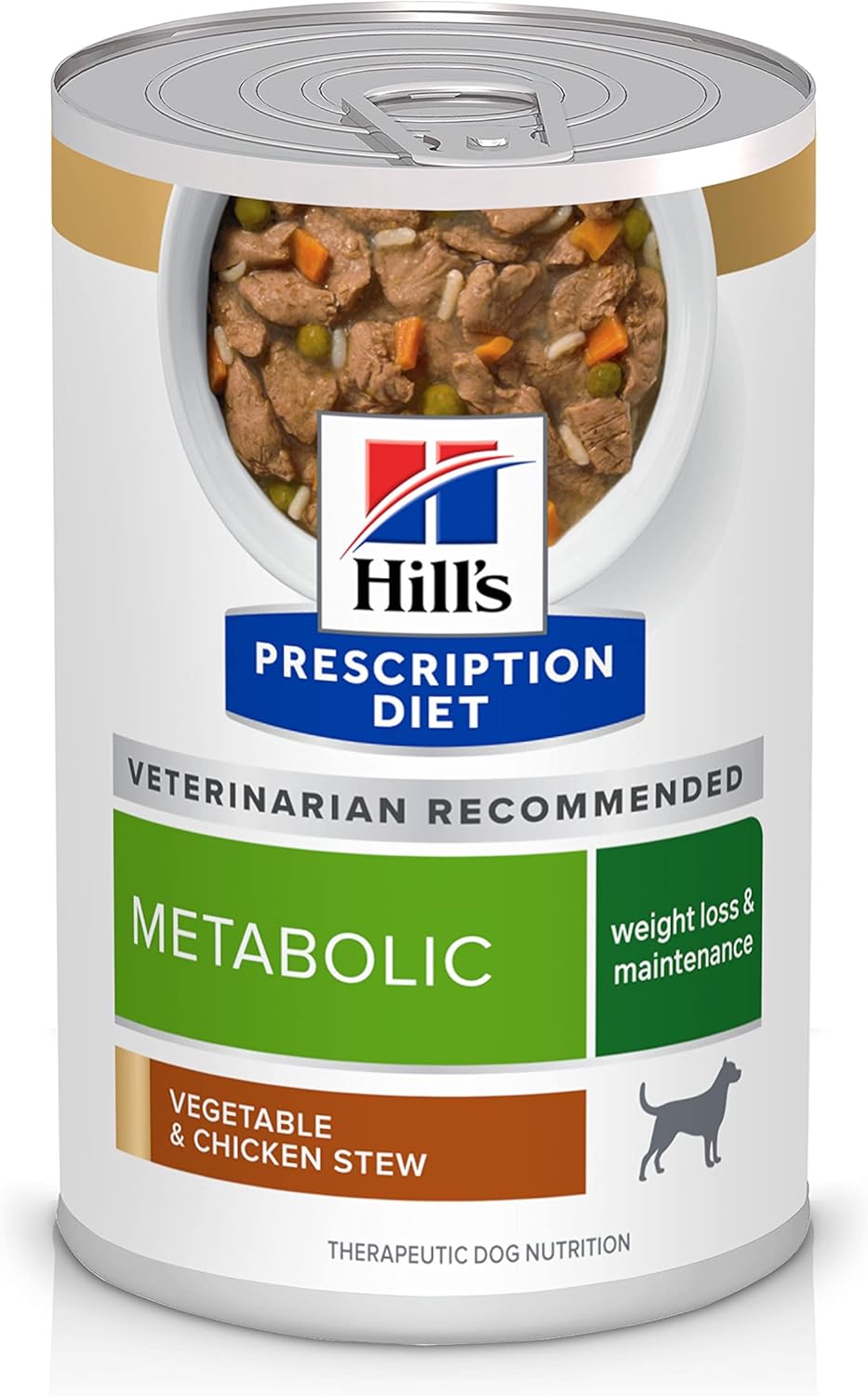 Hill's Prescription Diet Metabolic Weight Management Wet Dog Food, Chicken, 13 oz. Cans, 12-Pack - Image 15