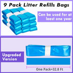Demonstration diagram showing how to load the continuous refill bag into an empty plastic cartridge.