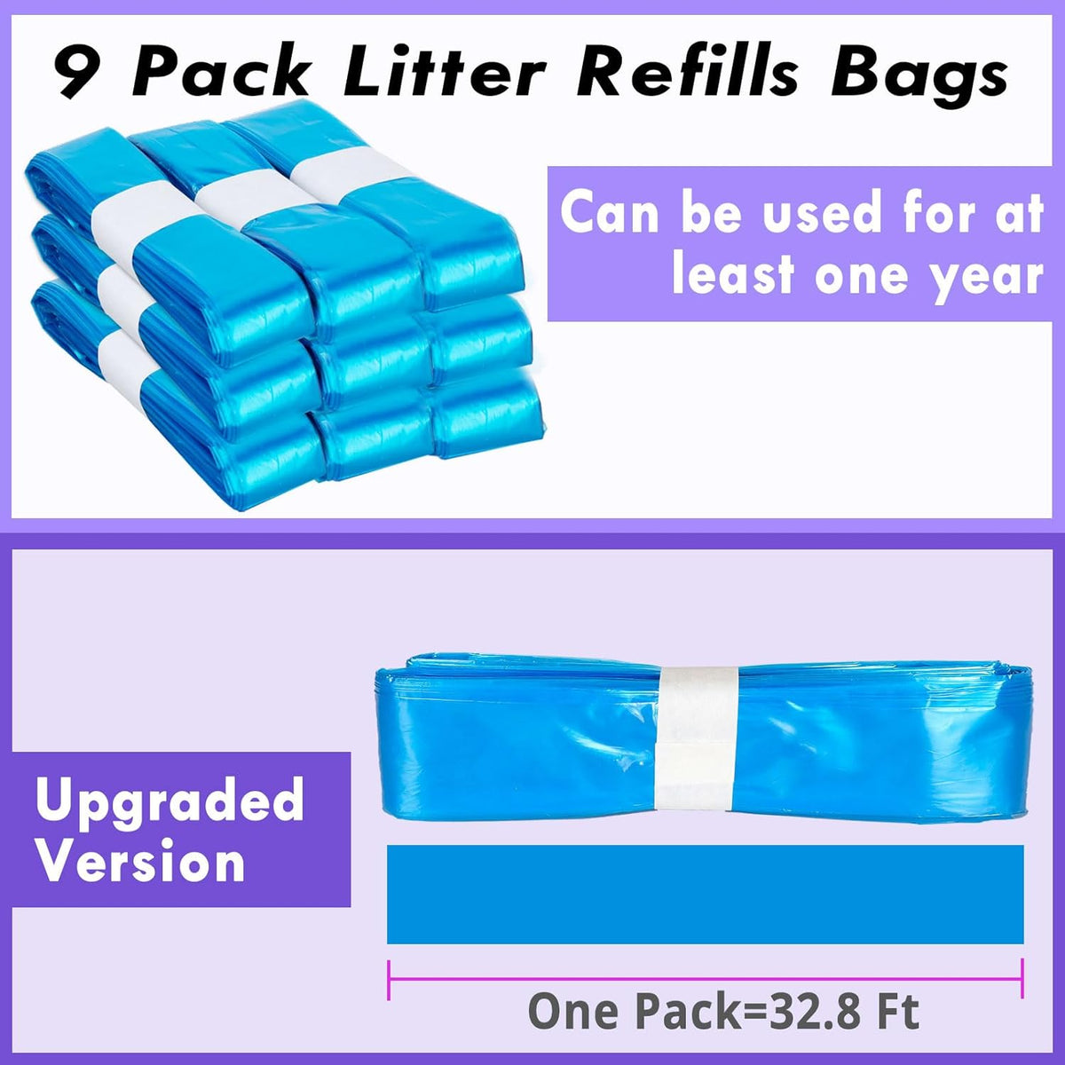 Demonstration diagram showing how to load the continuous refill bag into an empty plastic cartridge.