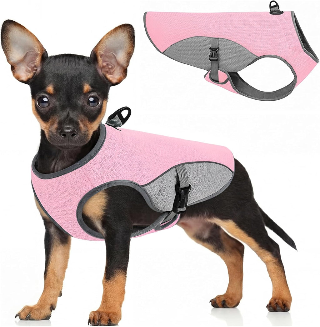Dog Cooling Jacket for Large Dogs, Pet Cooling Vest with Mesh and D Ring, Dog Reflective Stripe Cooler Jacket for Beach, Hiking, Walking, Blue-L - Image 14