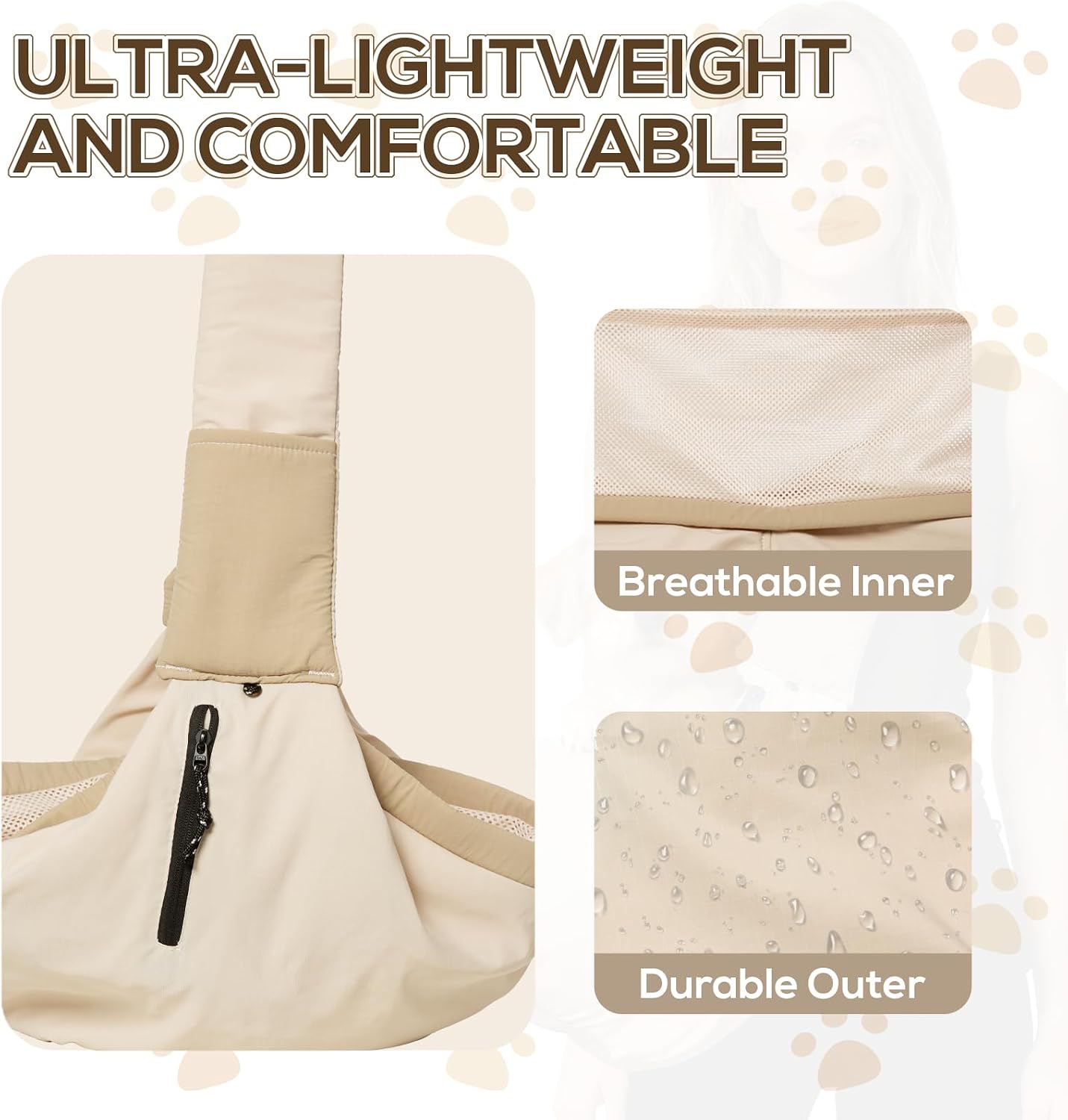 Breathable mesh lining detail for pet safety