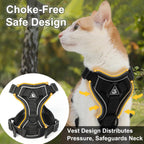 Kodervo reflective cat harness side profile for safety