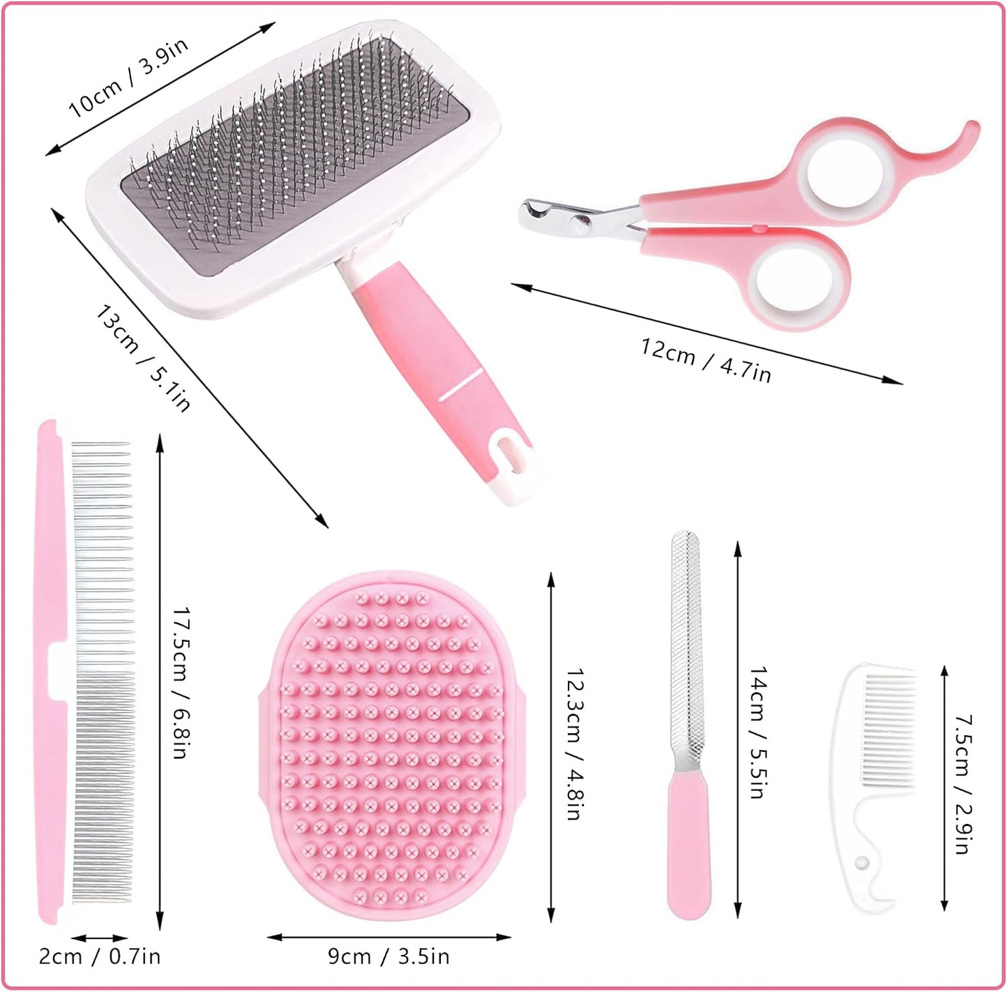 Crafterlife double layer needle slicker brush for rabbit shedding