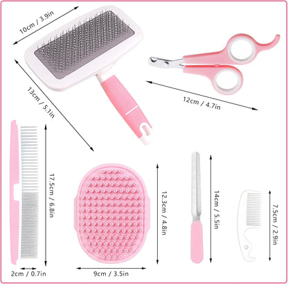 Crafterlife double layer needle slicker brush for rabbit shedding