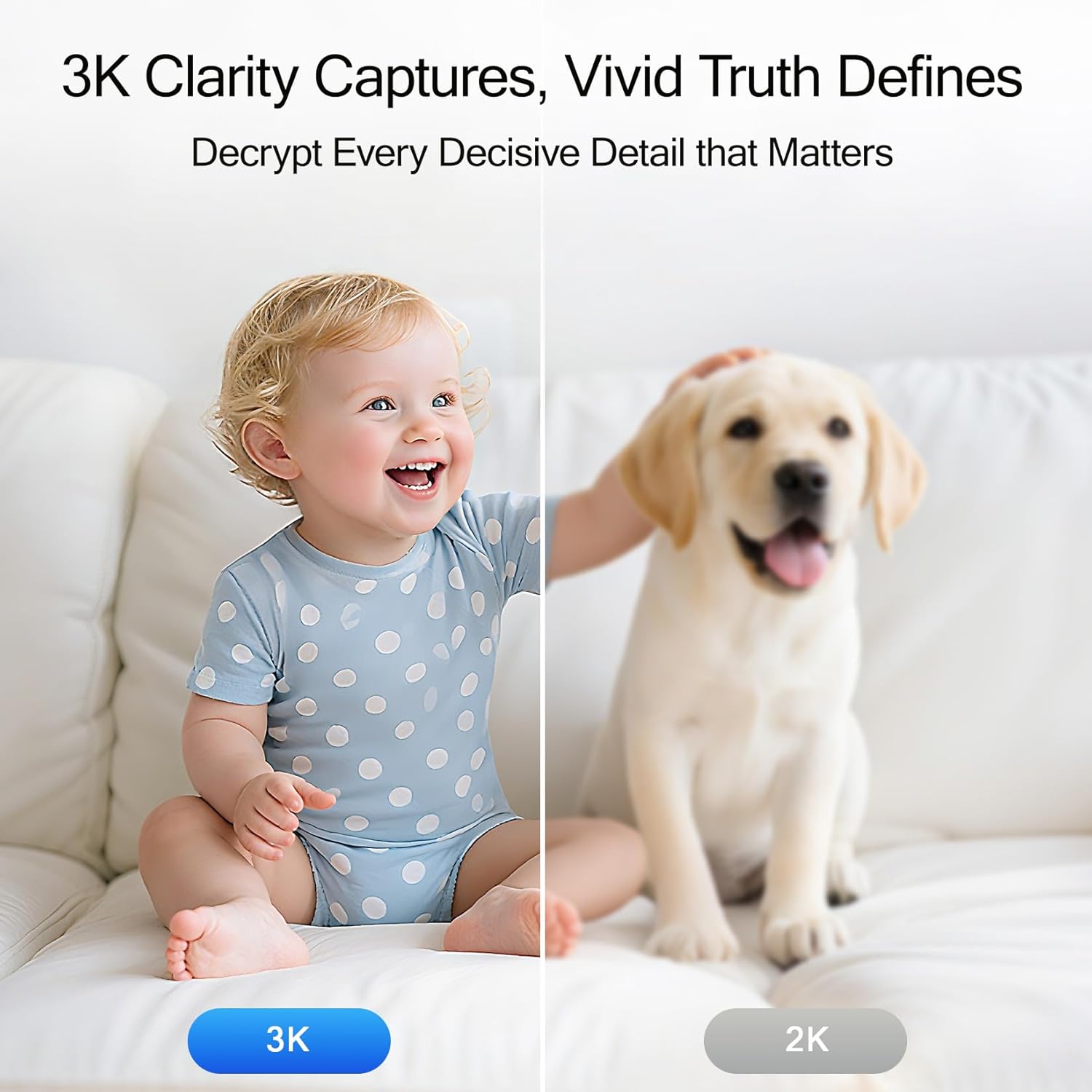 Cinmoore indoor pet camera with AI tracking and facial recognition