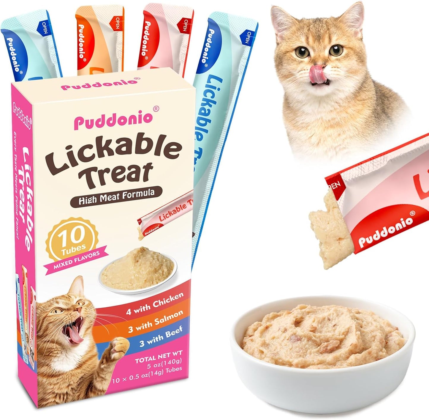 Lickable Cat Treats, Real Meat First Puree, Minimal Ingredients, No Fillers or Gums, High Protein Natural Cat Snacks, 0.5oz Tubes (Pack of 20) - Image 15