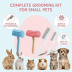 Stainless steel small animal grooming combs for removing hair mats