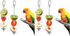 2 Pcs Bird Cage Food Holder Stainless Steel Parrot Fruit & Vegetable Skewer Hanging Foraging Toy for Parakeets, Budgies, Macaws - Image 7