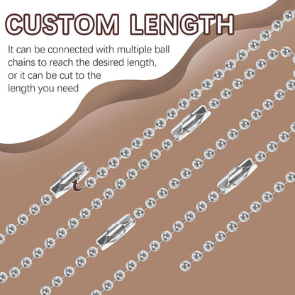 GEKIXUTP three point nine inch dog tag chain links in premium silver finish