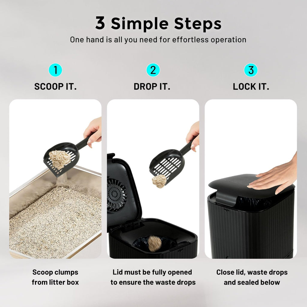 Zomisia cat litter disposal system with packaging