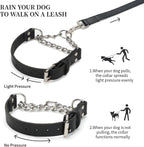 Safe limited slip cinch style collar for medium dogs side angle