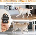 Demonstration of applying Roilpet paw pads to dog paw