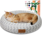 Zerbuger 20in Washable Cat Beds for Indoor Cats - Round Donut Pet Bed for Cats, Small Dogs, Puppy, Kitten - Anti-Slip Bottom, Calming Bed Gift - Pink - Image 13