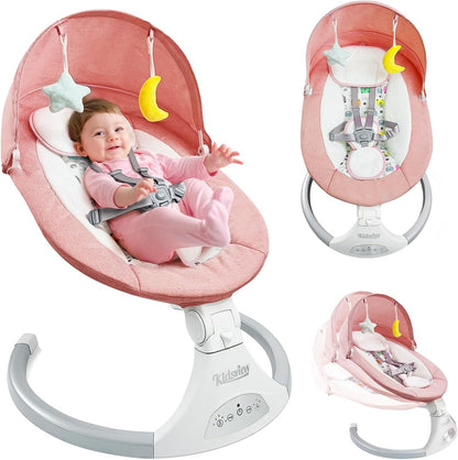 Jaoul Kidsview pink electric baby swing front view