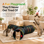 Luckitty cat tunnel toy featuring a premium sprung steel inner frame