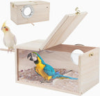 Rypet Parakeet Nesting Box, Cockatiel Bird Nest Box with Perch(S) - Image 9