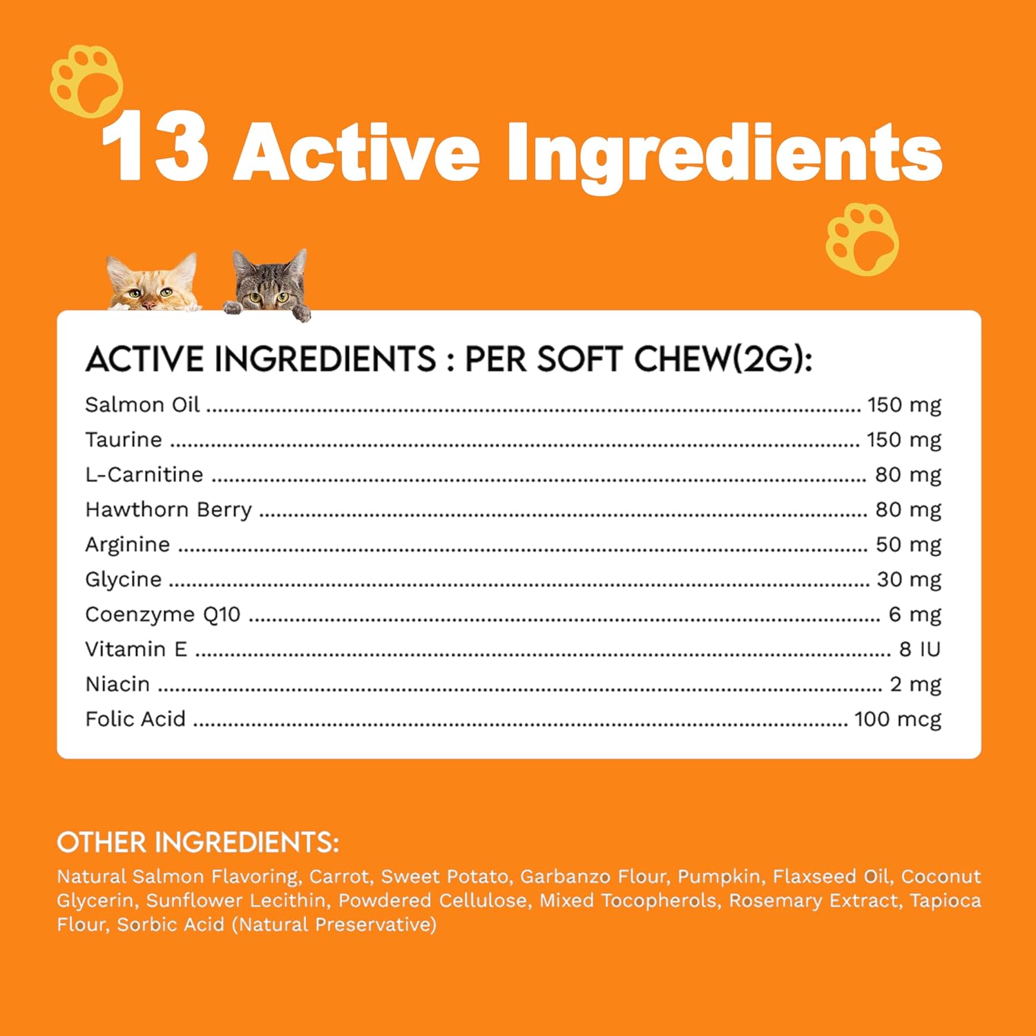 Cat eating Munchy Chomps cardiovascular supplement chew