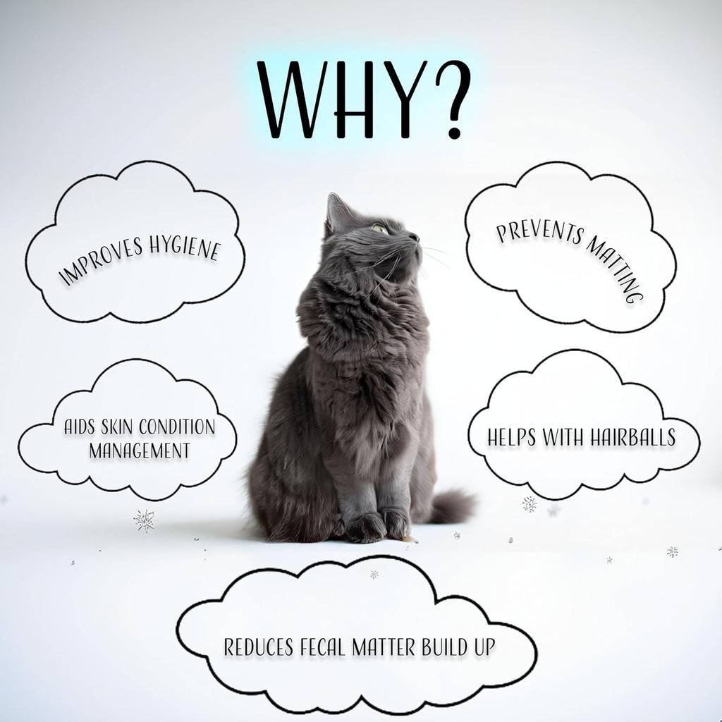 Rechargeable cat shaver showing USB charging port and accessories