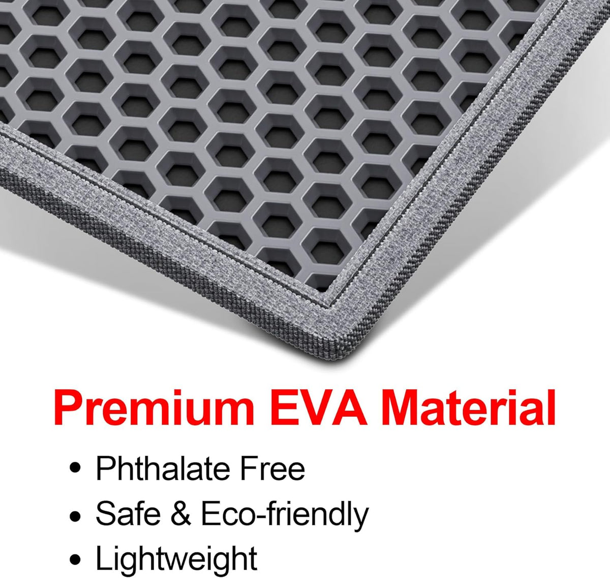 Waretary grey cat litter mat positioned underneath a large litter box