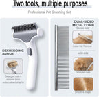 Ergonomic anti slip handle of the dog and cat shedding brush