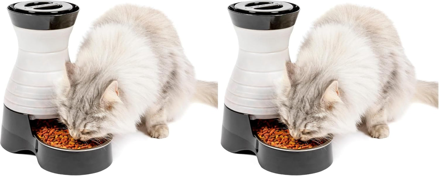 Components of PetSafe gravity feeder disassembled for cleaning