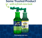 NaturVet outdoor pet deodorizer spray bottle showcasing the garden hose connection nozzle.