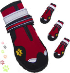 Dog Shoes for Large Dogs, 360 degreesAnti Slip Medium Dog Boots & Paw Protectors Winter Snowy, Waterproof 4Pcs Dog Booties with Reflective Strips (Size 2: 1.77''x2.3''(W*L), Green) - Image 10