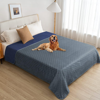 fuguitex Waterproof Dog Blanket Bed Cover Dog Crystal Velvet Moroccan Fuzzy Cozy Plush Pet Blanket Throw Blanket for Couch Sofa(40 * 60 inch, Cream+Beige) - Image 11
