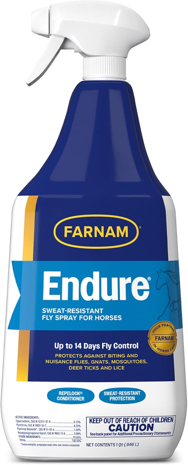 Farnam Endure Fly Spray for Horses - Long-Lasting Sweat-Resistant Fly Repellent, Repels Flies, Mosquitoes, Gnats and Ticks, Up to 14 Days Fly Control - 128 oz Refill - Image 12