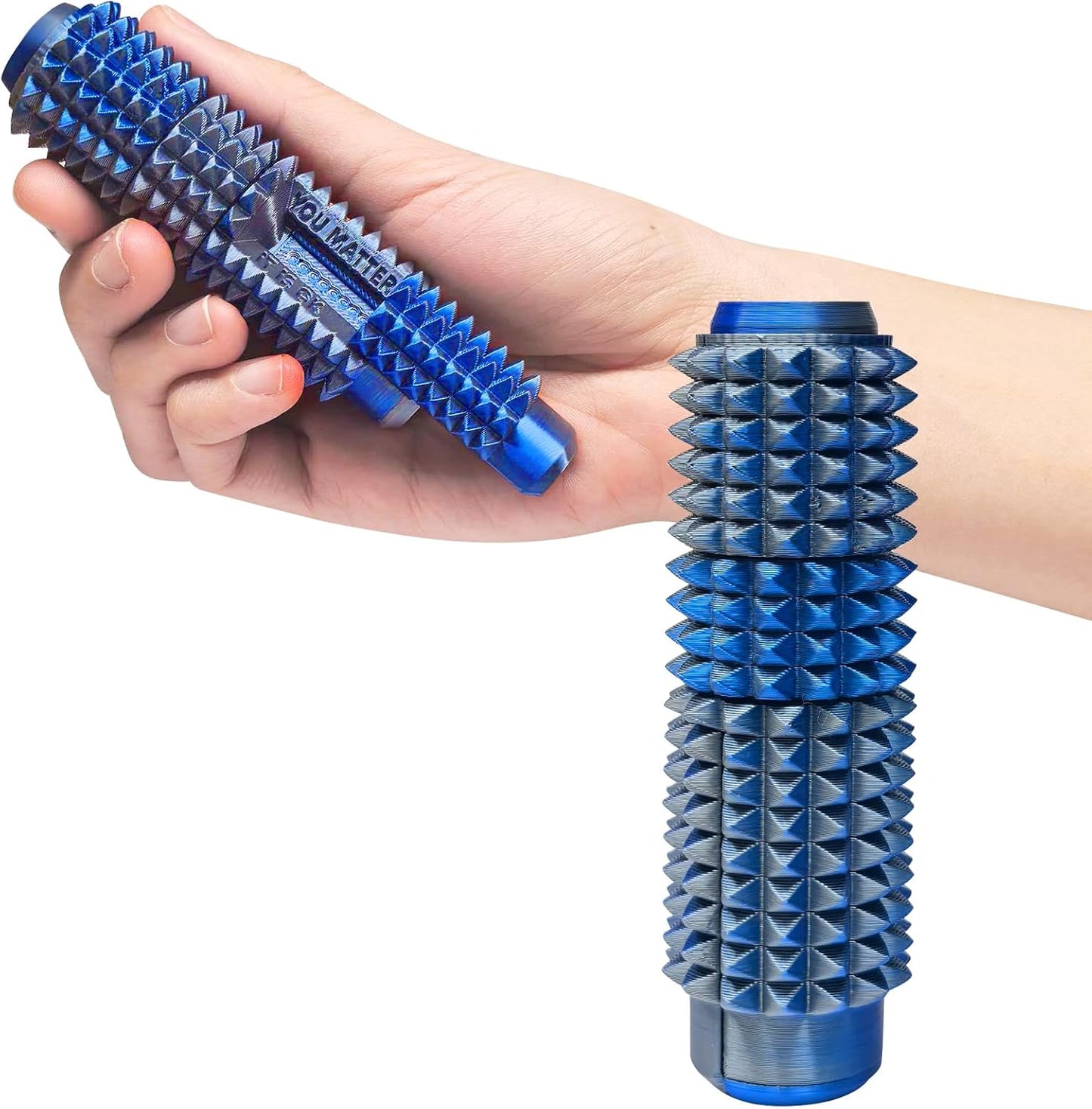 Fepucoy Little Ouchies 5-in-1 Pain Fidget front view blue silver color