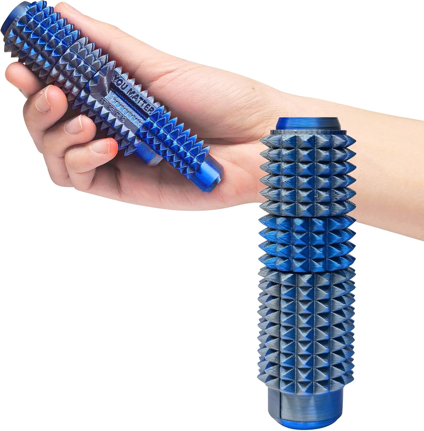 Fepucoy Little Ouchies 5-in-1 Pain Fidget front view blue silver color