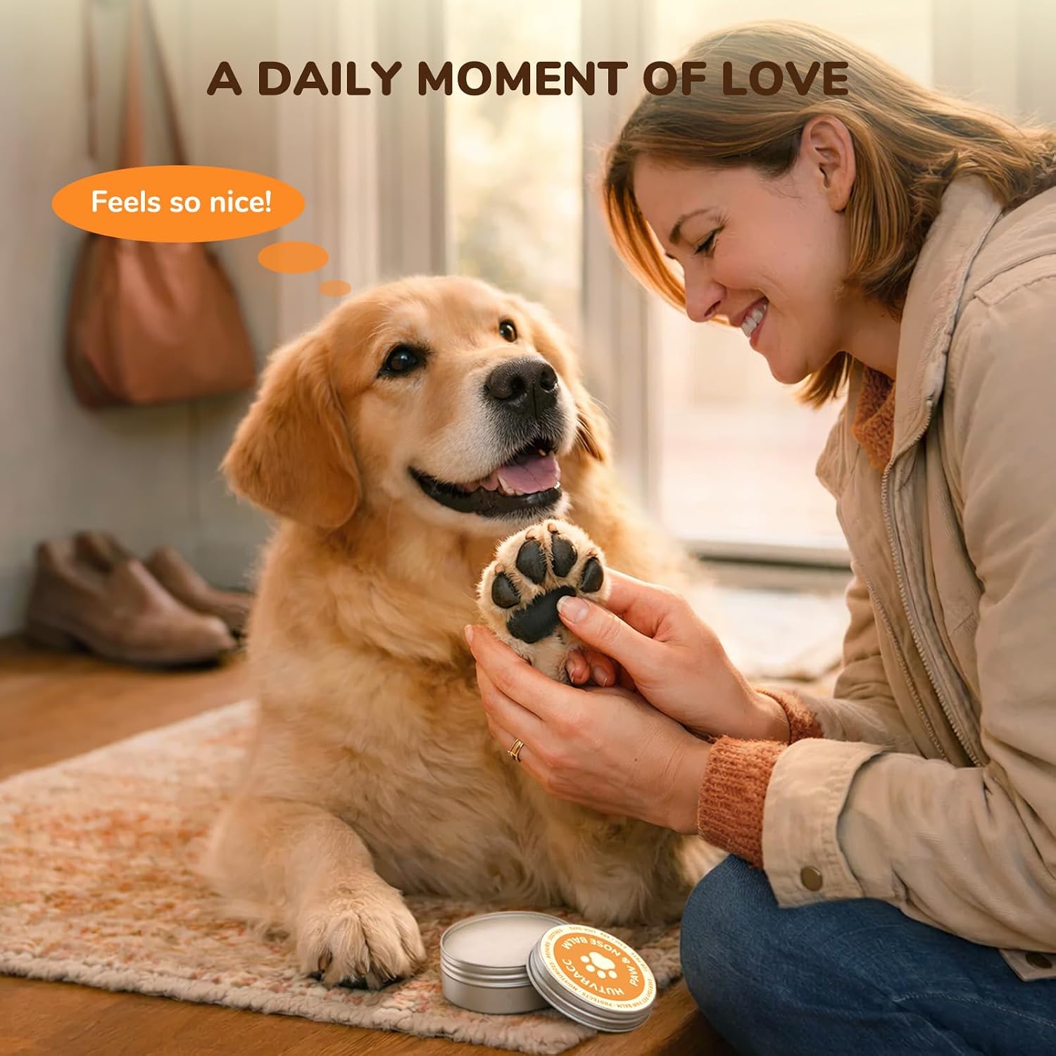 Winter paw protection balm for dogs in 2.1 ounce size