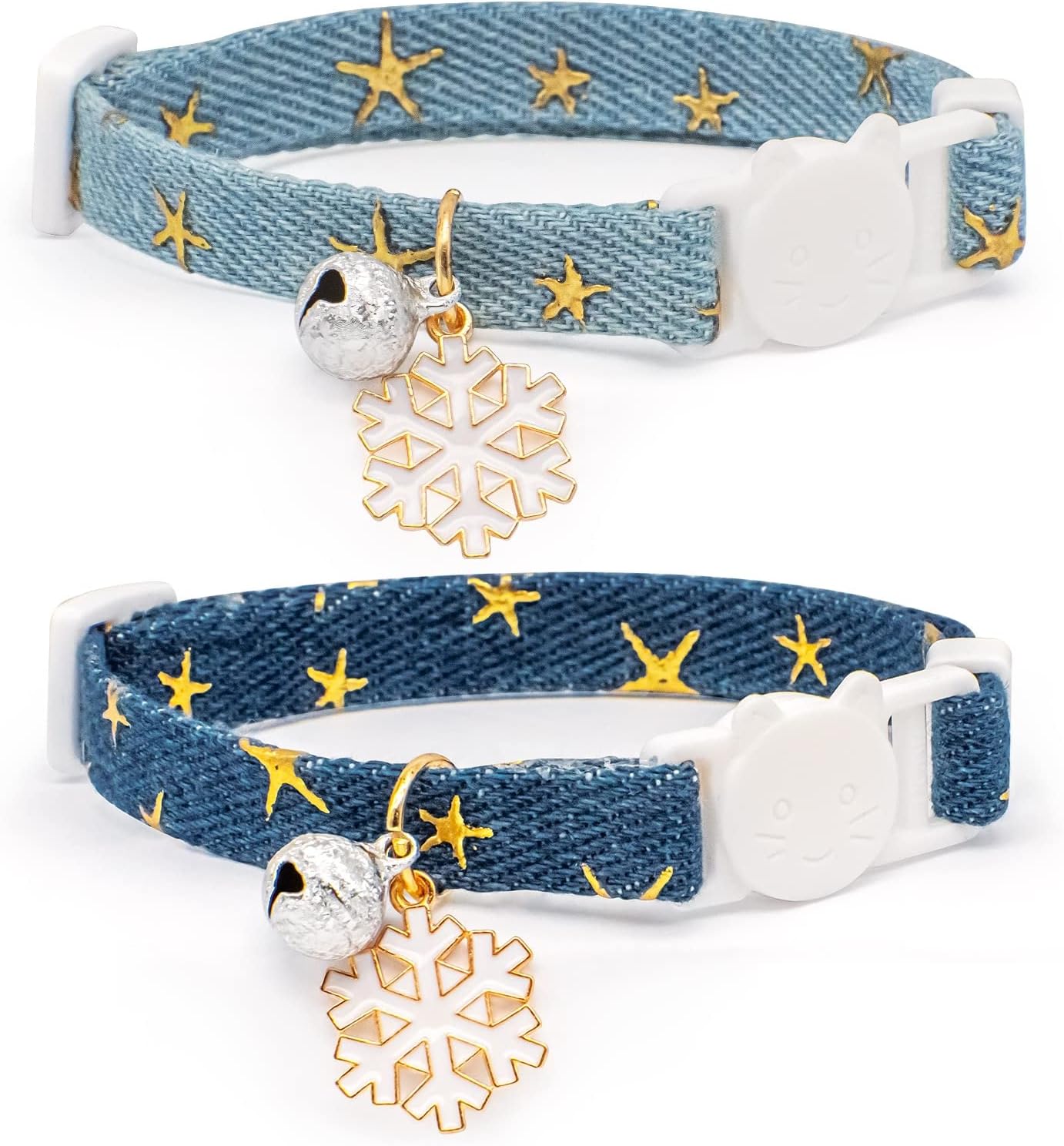 2 Pack Cotton Breakaway Cat Collar with Bell Yellow&Green Flowers Pendant Cute Kitten Cat Collar Suitable for Girls and Boys - Image 11