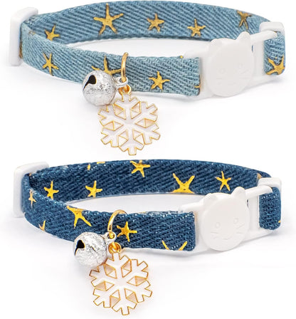 2 Pack Cotton Breakaway Cat Collar with Bell Yellow&Green Flowers Pendant Cute Kitten Cat Collar Suitable for Girls and Boys - Image 11