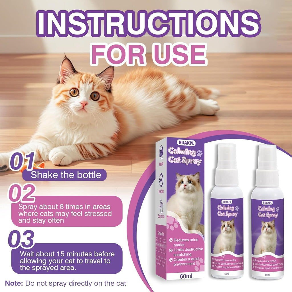 RUAKPL natural pheromone spray for cats to prevent urine marking on furniture
