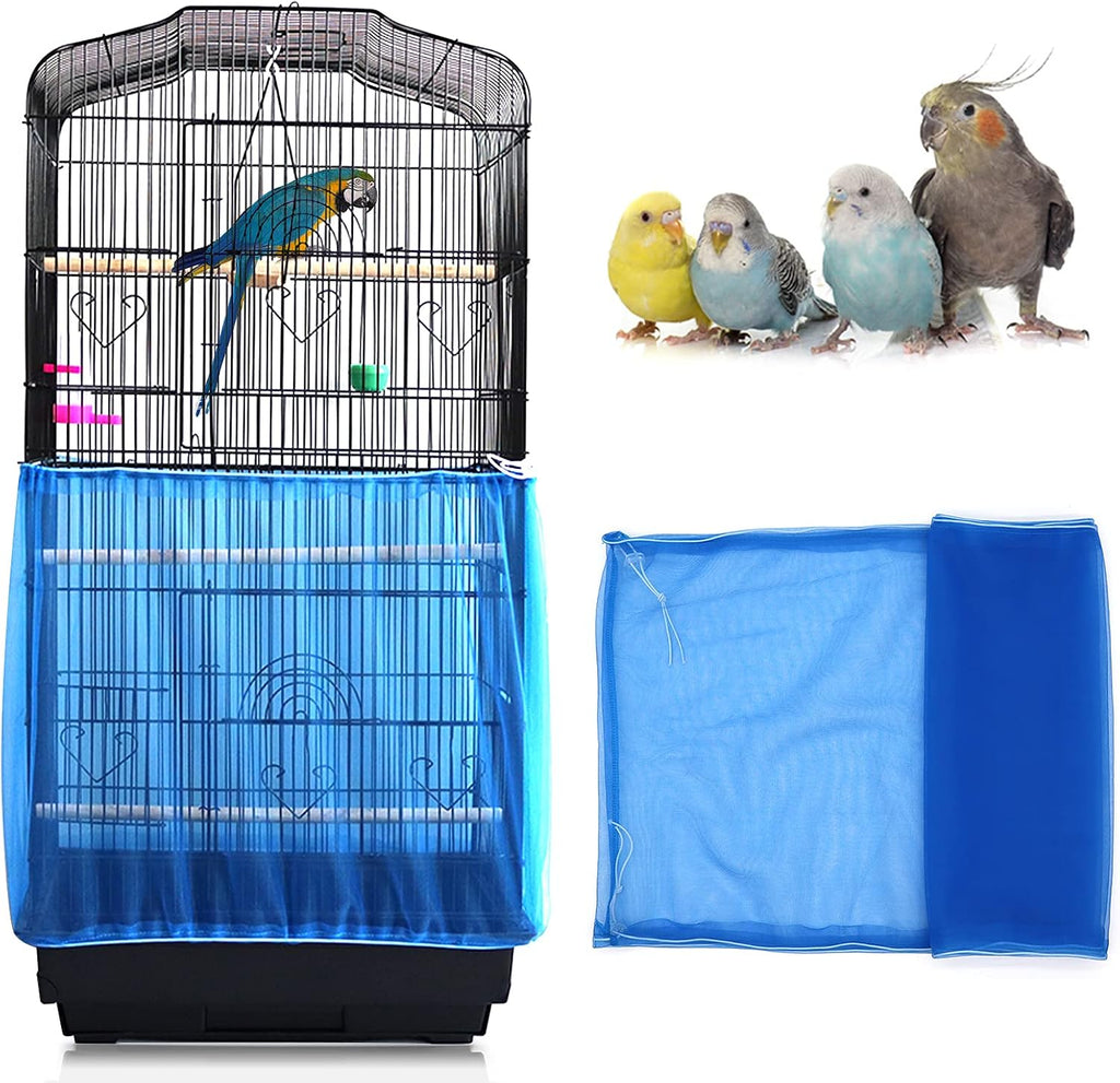 Folded Daoeny nylon mesh bird cage cover ready for storage