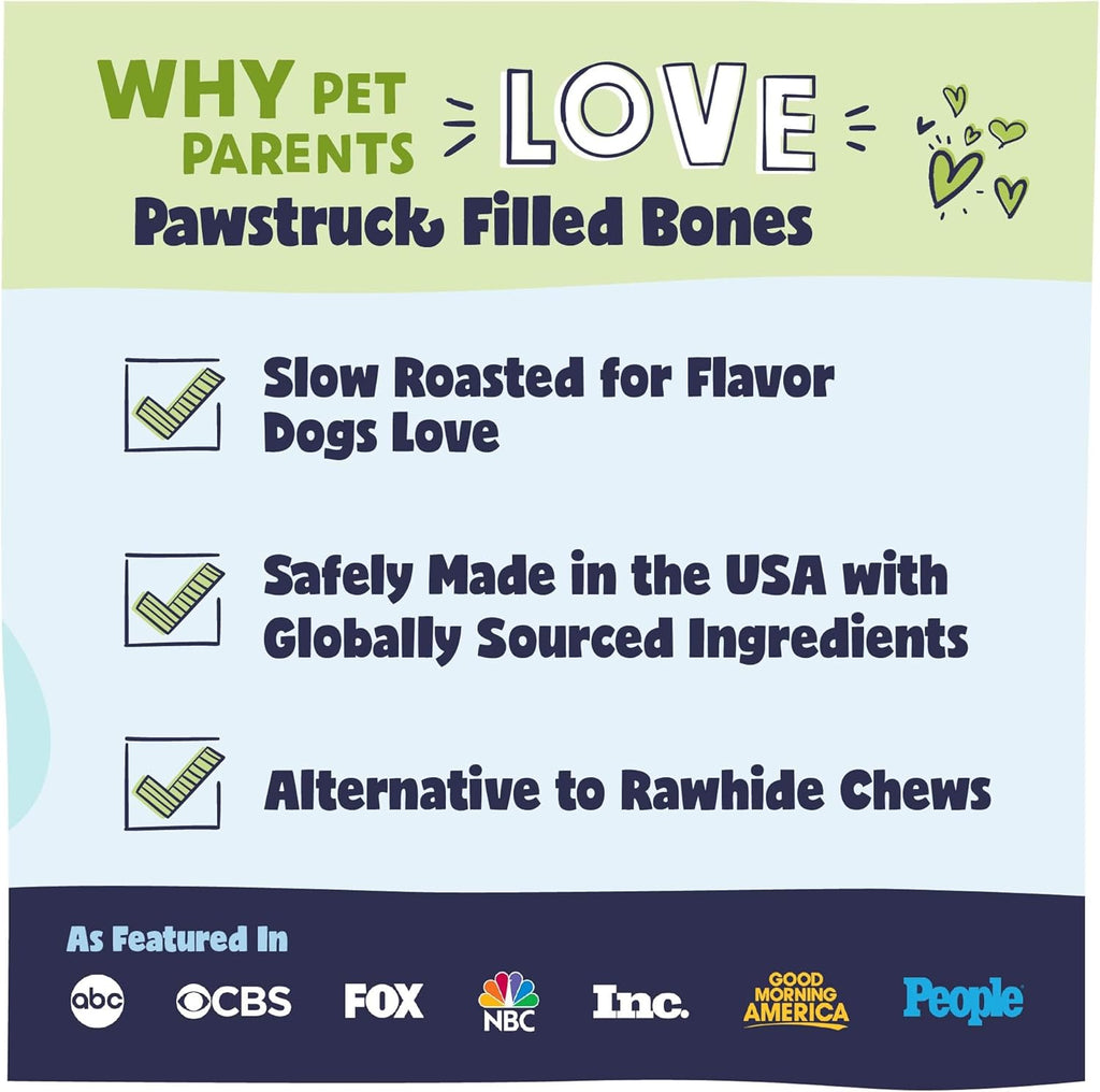 Peanut butter filled dog bone for aggressive chewers