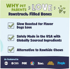 Peanut butter filled dog bone for aggressive chewers