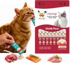 Cat Treats Lickable | Grain-Free Cat Food Toppers, High Protein | Creamy Puree Squeeze Ups with Vitamin E & Taurine, Digestible Formula | 0.5 oz. Each Tube, Chicken & Seafood Mix Variety | 45 Tubes - Image 10